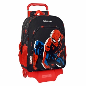 Skolas mugursoma ar riteņiem Spiderman Hero Melns (33 x 42 x 14 cm)