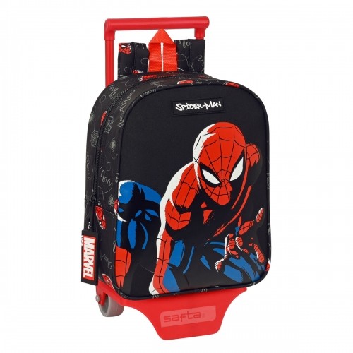 Skolas mugursoma ar riteņiem Spiderman Hero Melns (22 x 27 x 10 cm) image 1