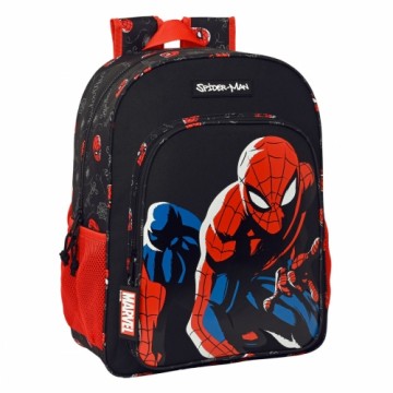Skolas soma Spiderman Hero Melns (33 x 42 x 14 cm)