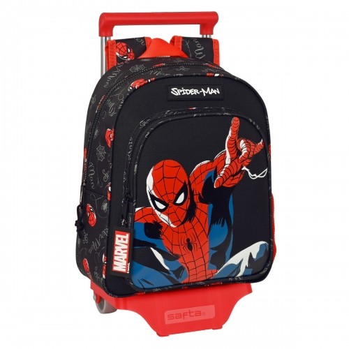 Skolas mugursoma ar riteņiem Spiderman Hero Melns (27 x 33 x 10 cm) image 1