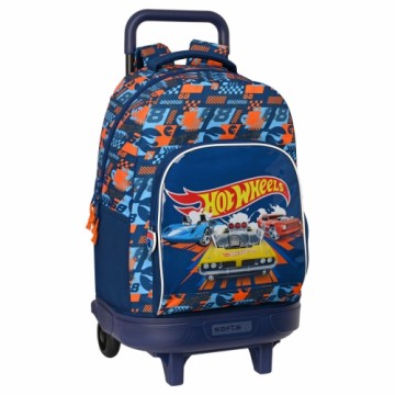 Школьный рюкзак с колесиками Hot Wheels Speed club Оранжевый (33 x 45 x 22 cm)