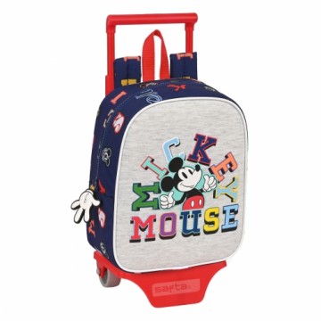 Школьный рюкзак с колесиками Mickey Mouse Clubhouse Only one Тёмно Синий (22 x 27 x 10 cm)