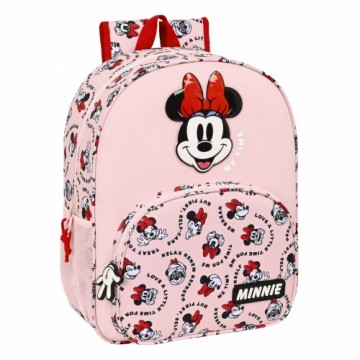 Skolas soma Minnie Mouse Me time Rozā (33 x 42 x 14 cm)