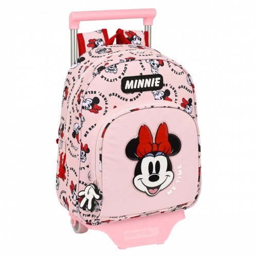 Skolas mugursoma ar riteņiem Minnie Mouse Me time Rozā (28 x 34 x 10 cm) image 1