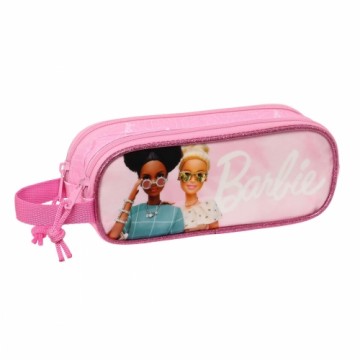 Divkāršs futrālis Barbie Girl Rozā (21 x 8 x 6 cm)