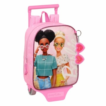 Школьный рюкзак с колесиками Barbie Girl Розовый (22 x 27 x 10 cm)