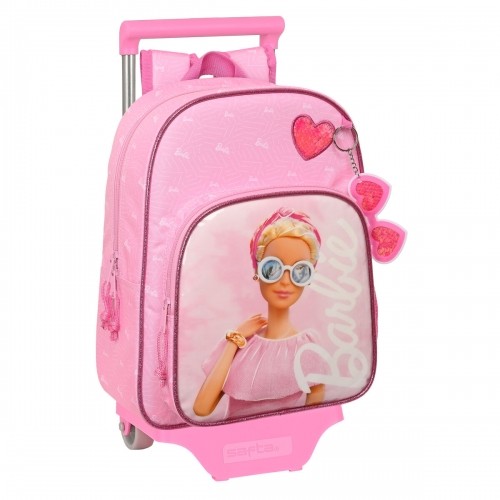 Школьный рюкзак с колесиками Barbie Girl Розовый (26 x 34 x 11 cm) image 1