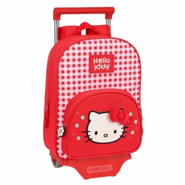 Школьный рюкзак с колесиками Hello Kitty Spring Красный (26 x 34 x 11 cm)