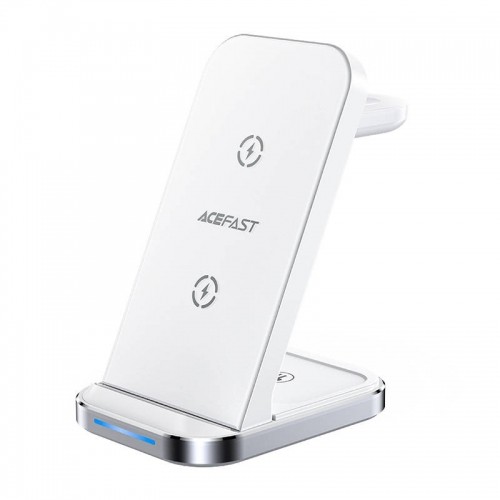 3in1 Qi inductive charger with stand Acefast E15 15W (white) image 1