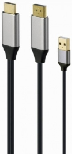 Kabelis Gembird HDMI Male - DisplayPort Male 4K 2m Black image 1