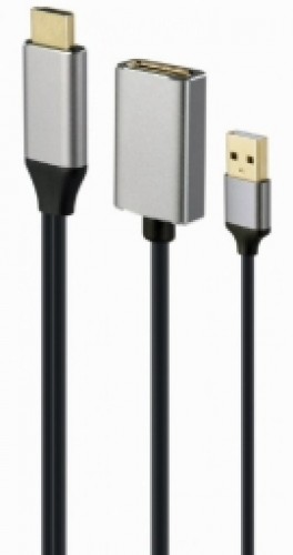 Adapteris Gembird HDMI Male - DisplayPort Female 4K Black image 1