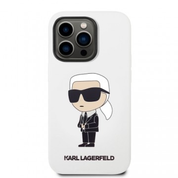 Karl Lagerfeld Liquid Silicone Ikonik NFT Case for iPhone 14 Pro White