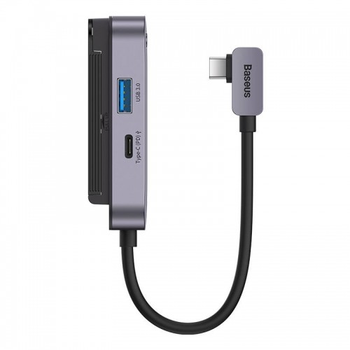 Hub 6in1 Baseus PadJoy Series USB-C to USB 3.0 + HDMI + USB-C PD + jack 3.5mm + SD|TF (Grey) image 5