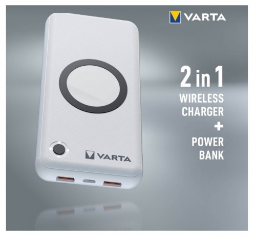 VARTA Portable Wireless Powerbank 20000mAh Silver image 3