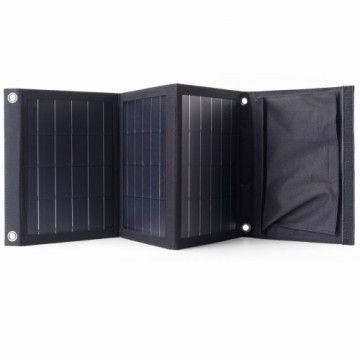 Choetech foldable travel solar solar charger 22W solar panel 2x USB 5V | 2.4A | 2.1A solar panel (82 x 24 cm) black (SC005)