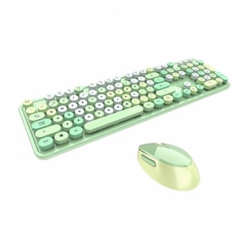 Wireless keyboard + mouse set MOFII Sweet 2.4G (green)