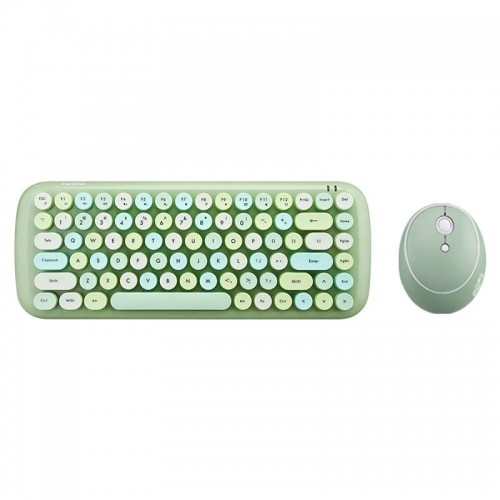 Wireless keyboard + mouse set MOFII Candy 2.4G (Green) image 1