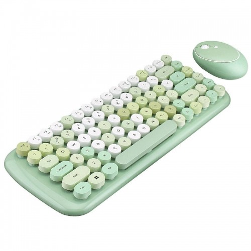 Wireless keyboard + mouse set MOFII Candy 2.4G (Green) image 2