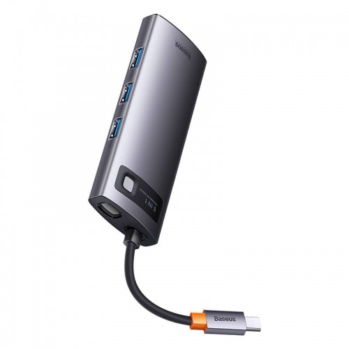 Hub 6in1 Baseus Metal Gleam Series, USB-C to 3x USB 3.0 + HDMI + USB-C PD + VGA image 5
