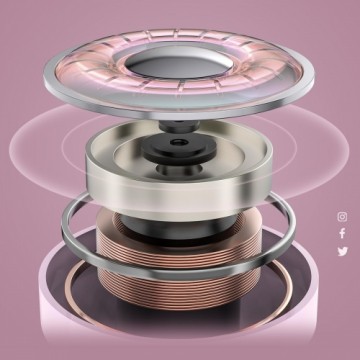 Acefast in -ear wireless headphones TWS Bluetooth pink (T6 pink lotus)