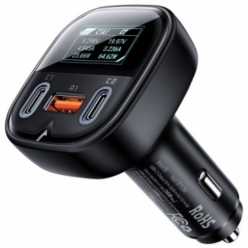 Acefast car charger 101W 2x USB Type C | USB, PPS, Power Delivery, Quick Charge 4.0, AFC, FCP black (B5)