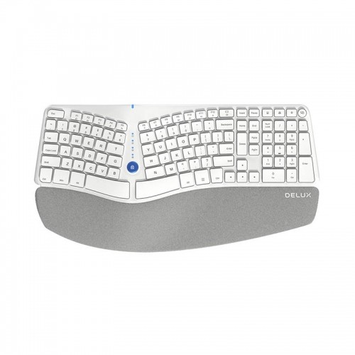 Wireless Ergonomic Keyboard Delux GM901D BT+2.4G (white) image 1