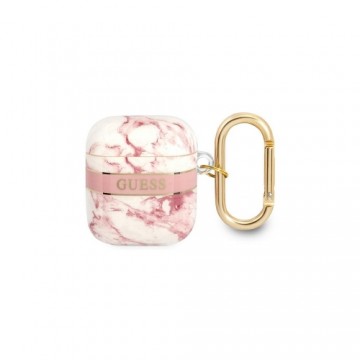 Guess case for AirPods 1|2 GUA2HCHMAP pink Marble