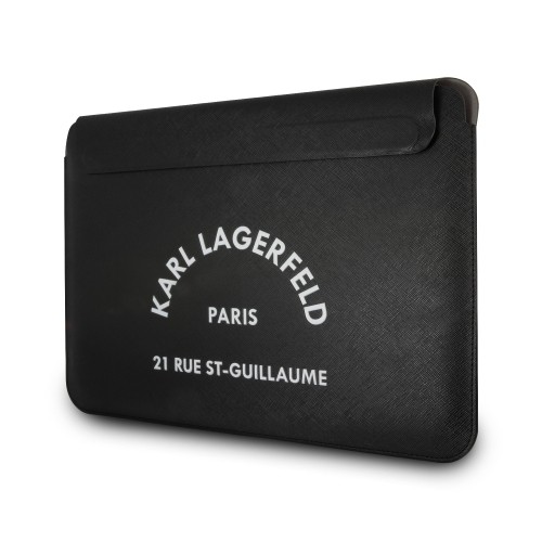 Karl Lagerfeld Saffiano RSG Embossed Computer Sleeve 16" Black image 1
