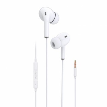 Dudao in-ear headphones headset with remote control and microphone 3.5 mm mini jack white (X14 white)