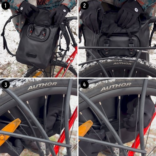 Wozinsky waterproof backpack bicycle bag 2in1 23l red (WBB31RE) image 3