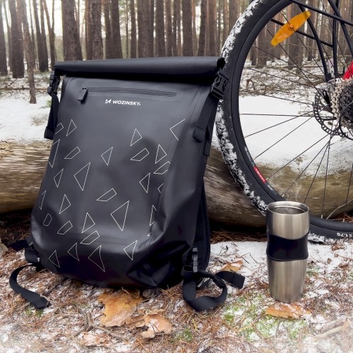 Wozinsky waterproof backpack bike bag 2in1 23l black (WBB31BK) image 2
