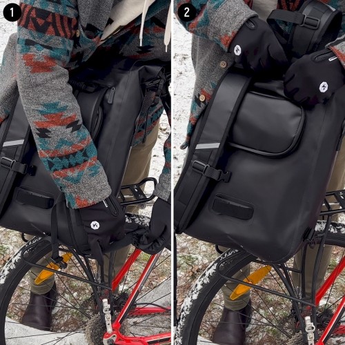 Wozinsky waterproof backpack bike bag 2in1 23l black (WBB31BK) image 4