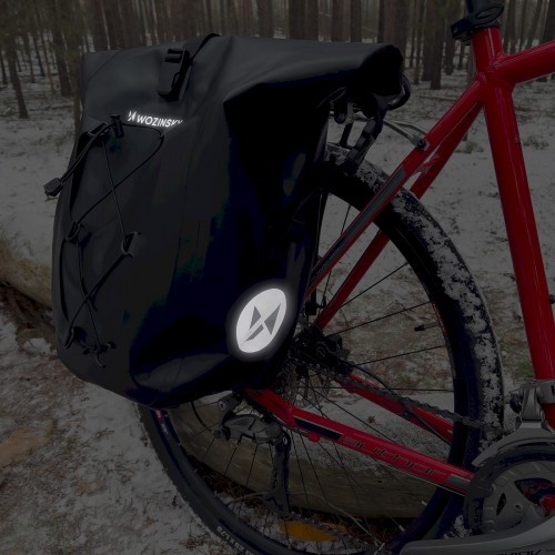 Wozinsky waterproof bicycle bag trunk pannier 25l 2in1 black (WBB24BK) image 2