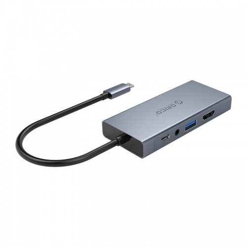 Orico 5-in-1 Adapter Hub, HDMI 4K + USB 3.0 + VGA + AUX + USB-C PD 60W image 2