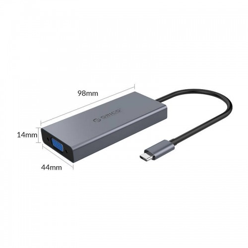Orico 5-in-1 Adapter Hub, HDMI 4K + USB 3.0 + VGA + AUX + USB-C PD 60W image 4