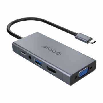 Orico 5-in-1 Adapter Hub, HDMI 4K + USB 3.0 + VGA + AUX + USB-C PD 60W