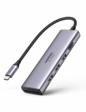 UGREEN CM511 5-in-1 Adapter USB-C Hub to 3x USB3.0 + HDMI + TF | SD (Gray)