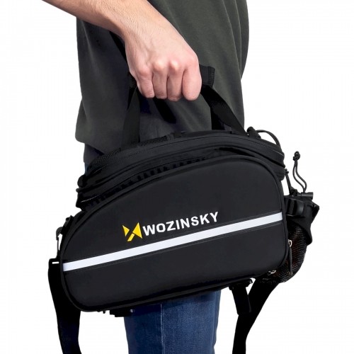 Wozinsky bicycle bike pannier bag rear trunk bag with bottle case 35L black (WBB19BK) image 5