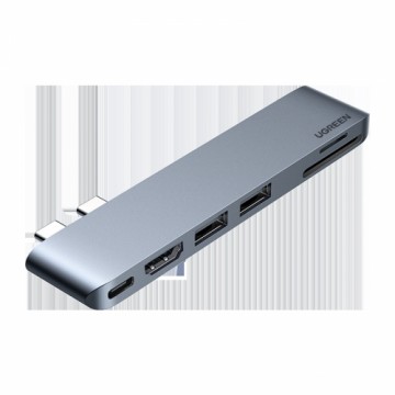 6-in-1 Adapter UGREEN CM380 USB-C Hub for MacBook Air | Pro (gray)