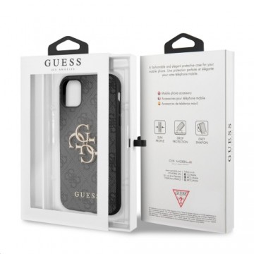 GUHCN614GMGGR Guess PU 4G Metal Logo Case for iPhone 11 Grey