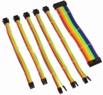 PSU Kabeļu Pagarinātāji Kolink Core 6 Cables Rainbow