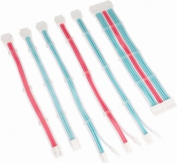 PSU Kabeļu Pagarinātāji Kolink Core 6 Cables White | Neon Blue | Pure Pink