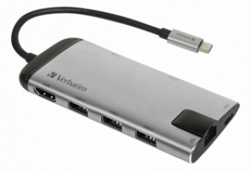Verbatim USB-C Multiport hub HDMI LAN USB SD MicroSD