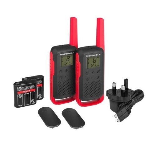 Motorola Talkabout T62 twin-pack + charger red image 3