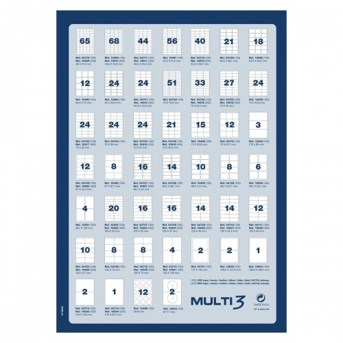 Этикетки для принтера MULTI 3 97 x 42,4 mm 500 Листья A4 image 2