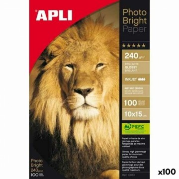 Spīdīgs Phouz papīrs Apli 100 Loksnes 240 g/m² 10 x 15 cm