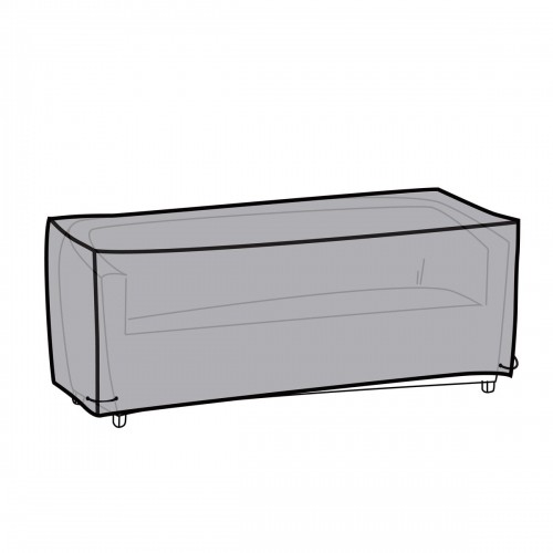 Dīvāna pārvalks DKD Home Decor Melns Alumīnijs Tumši pelēks (205 x 80 x 60 cm) image 1
