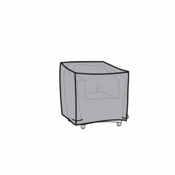 Krēsla Pārklājs DKD Home Decor Melns Alumīnijs Tumši pelēks (100 x 100 x 80 cm)