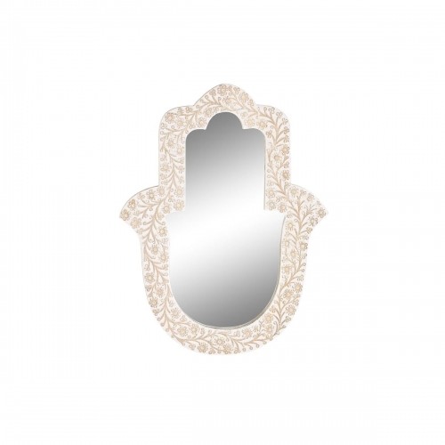 Sienas spogulis DKD Home Decor Balts Mango koks (45 x 2 x 60 cm) image 1