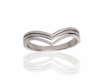 Серебряное кольцо #2101786(PRh-Gr), Серебро 925°, родий (покрытие), Размер: 17, 1.9 гр.
